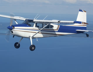 Cessna airplane in flight